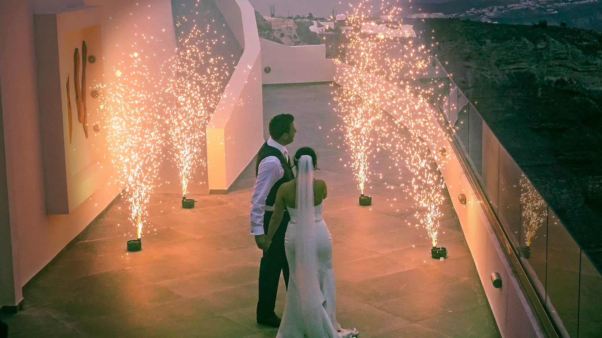 Fountain Fireworks For Weddings in Greece