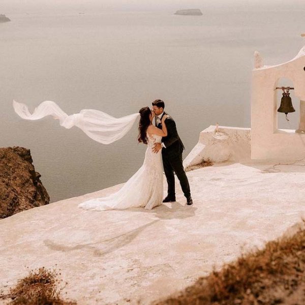 English Wedding in Santorini | Rosie & Jack