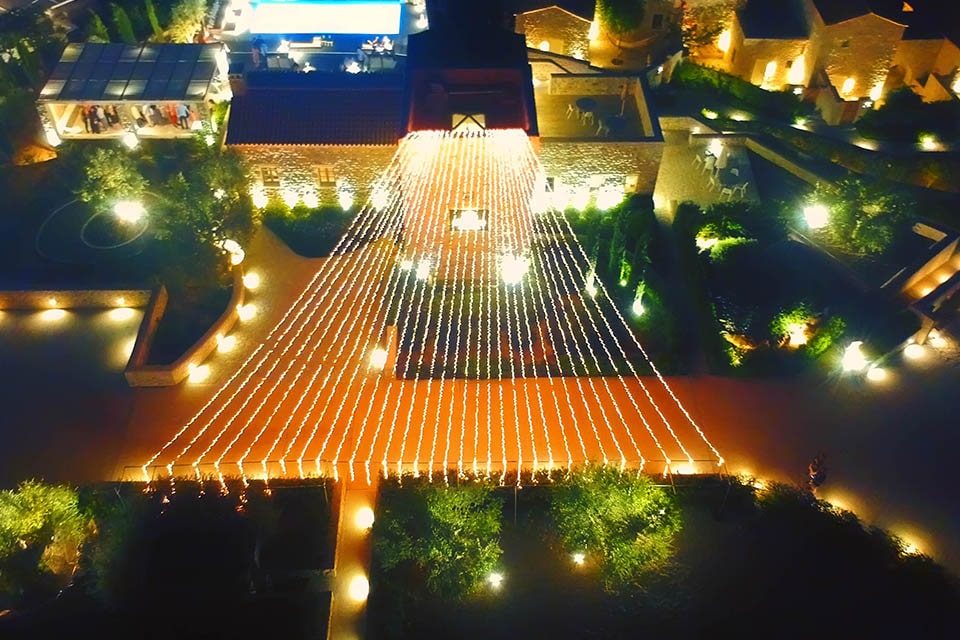 A Spectacular Fairy Lights Sloped Ceiling in Mani